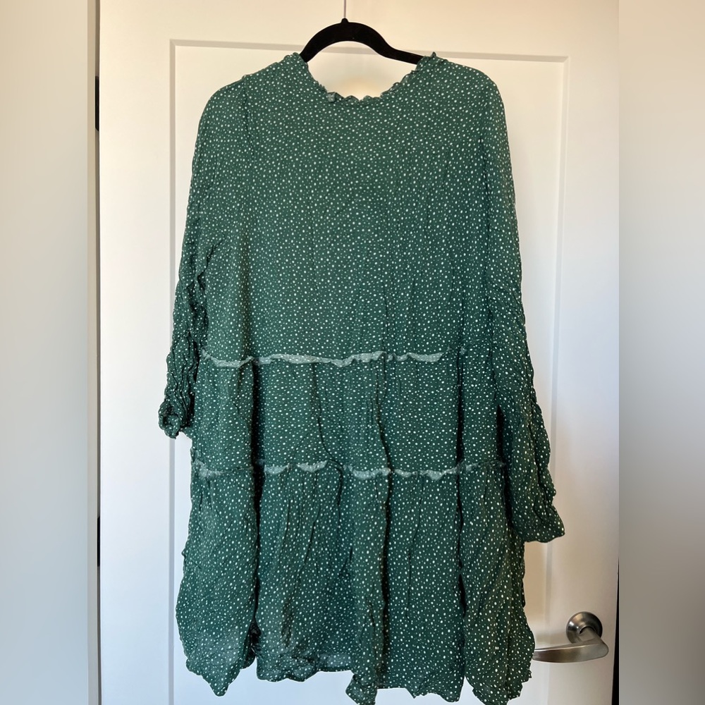 Tiered long sleeve holiday dress